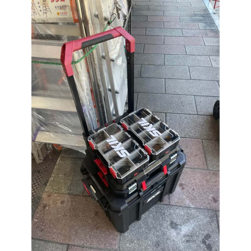 SKIL堆疊式拉桿工具箱 工具車 手推車 拉車 4件組 商品圖片 3