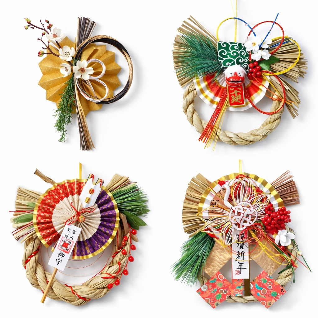 台灣現貨【日式水引注連繩】迎春門飾開運招福 玄關掛飾 新年佈置 日本風裝飾款式 DIY材料包 手作材料