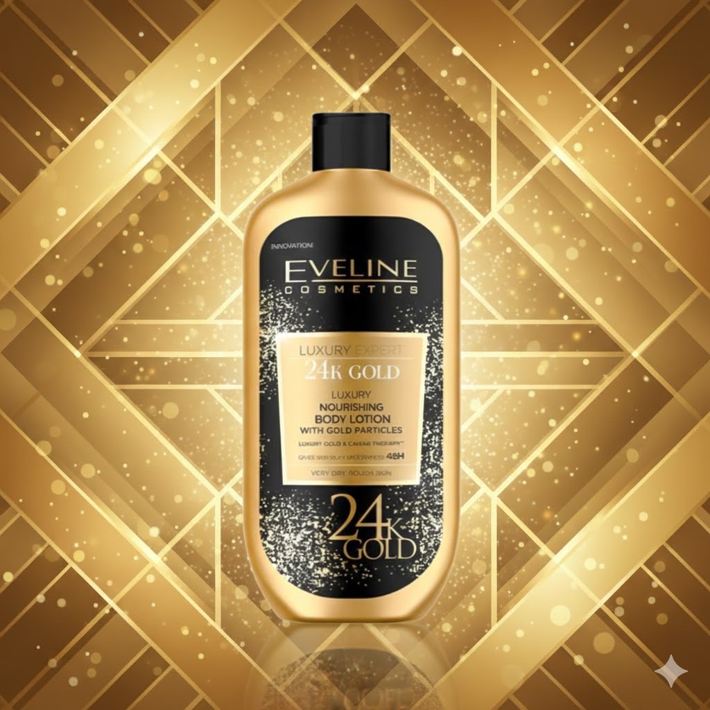 波蘭 Eveline Cosmetics 頂奢 24K金箔魚子醬 絲滑瑩亮滋養身體乳 350ml