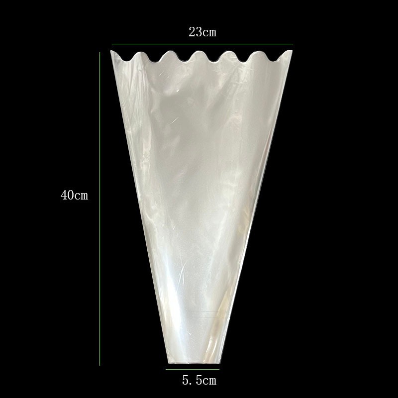 上口23cm全透明波浪款(100張),數量為機器秤重，實際數量可能略有誤差