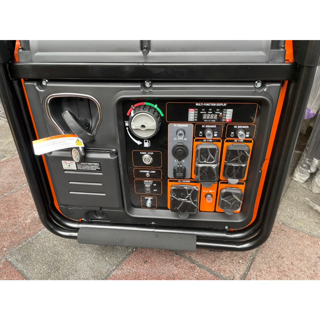 台北工具9000W靜音變頻發電機S-IG9.0K電啟動/手拉二用 110/220V四行程停電露營擺攤 商品圖片 5