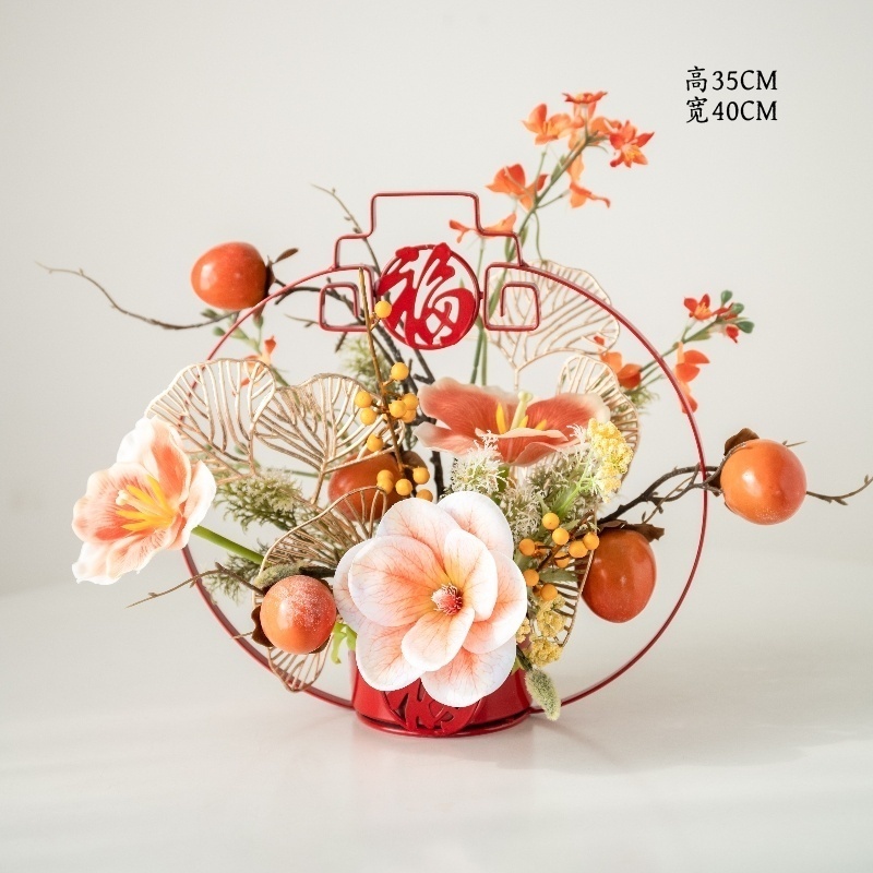 紅色圓花籃❰歲歲無虞❱,🦊~賣場商品眾多，歡迎參觀選購~🦊