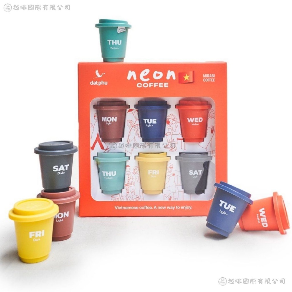地富datphu 凍乾6級咖啡 盒裝 6pcs cafe sấy lạnh Neon 6 cấp độ Đất Phú hộp 6 hũ