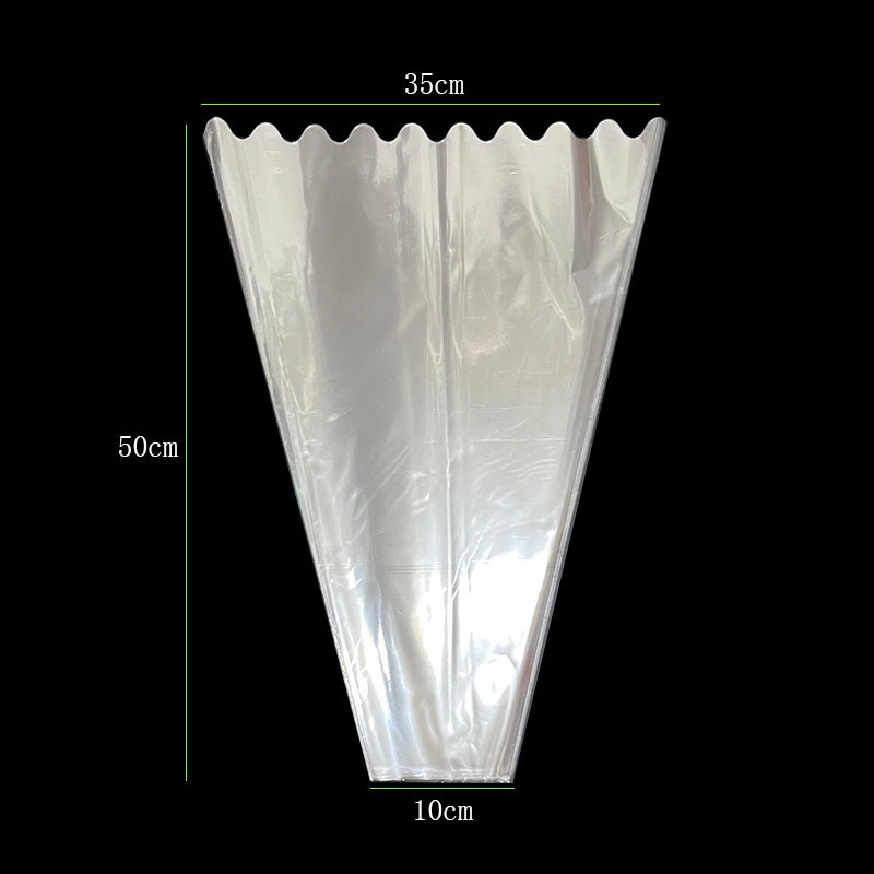 上口35cm全透明波浪款(100張),數量為機器秤重，實際數量可能略有誤差