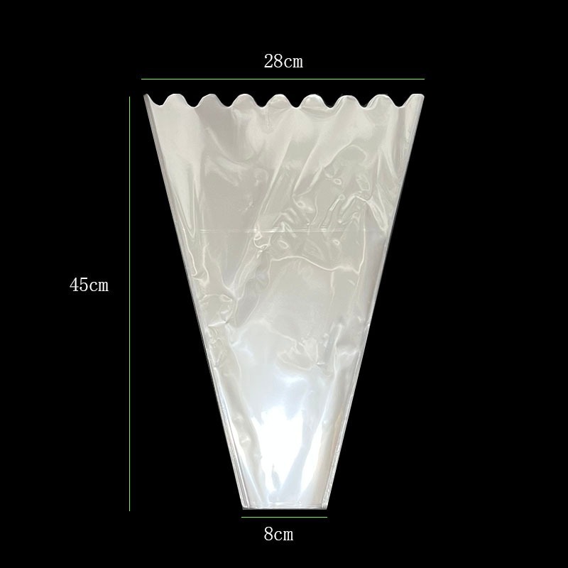 上口28cm全透明波浪款(100張),數量為機器秤重，實際數量可能略有誤差