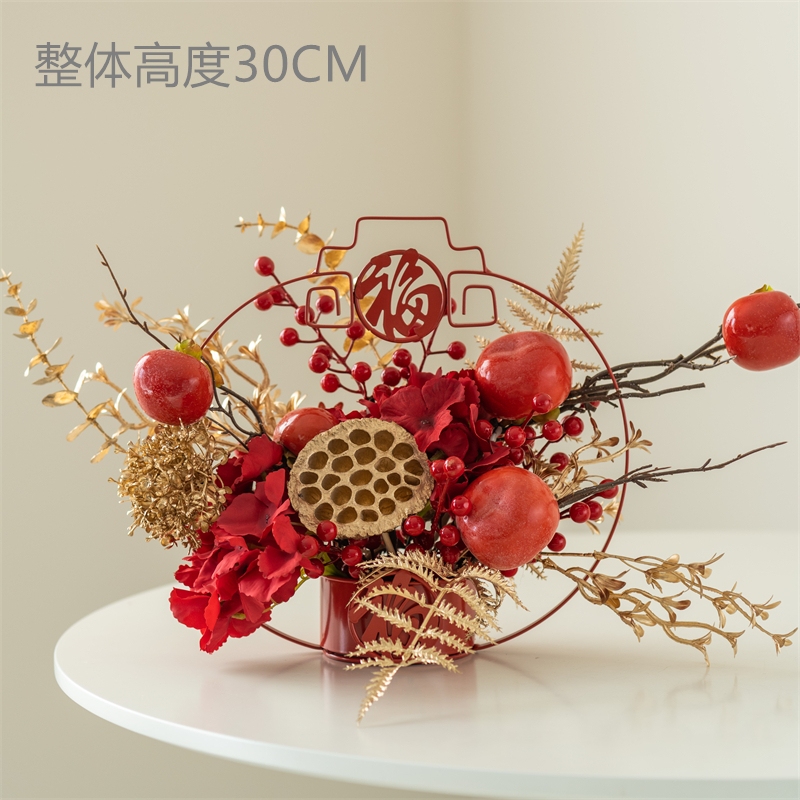 柿子蓮蓬紅色福氣圓架,🦊~賣場商品眾多，歡迎參觀選購~🦊