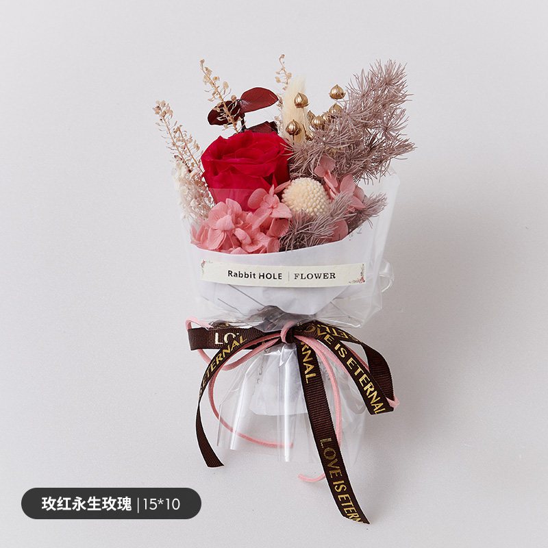 15cm｜玫紅色 永生玫瑰