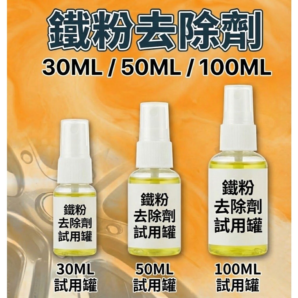 試用罐 鐵粉去除劑 去除車漆鐵粉 去除輪框/鋼圈鐵粉 鋼圈劑 軟化 煞車皮 鐵屑 金屬