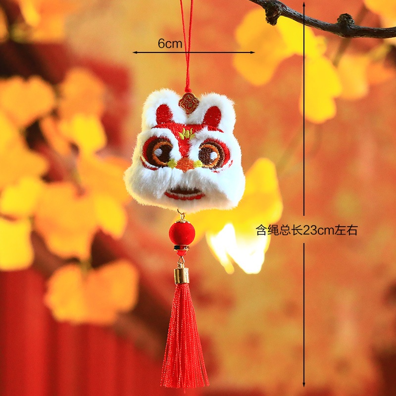 祈福掛飾_毛絨醒獅,除了特別備註外都是1個的價格