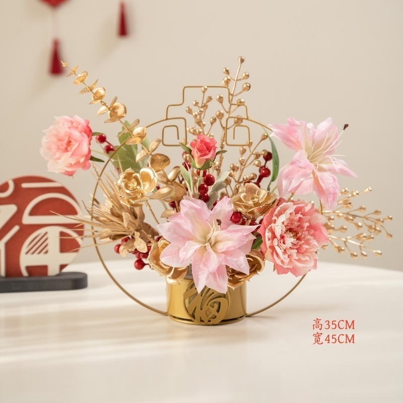 金色圓花籃❰千姿牡丹❱,🦊~賣場商品眾多，歡迎參觀選購~🦊