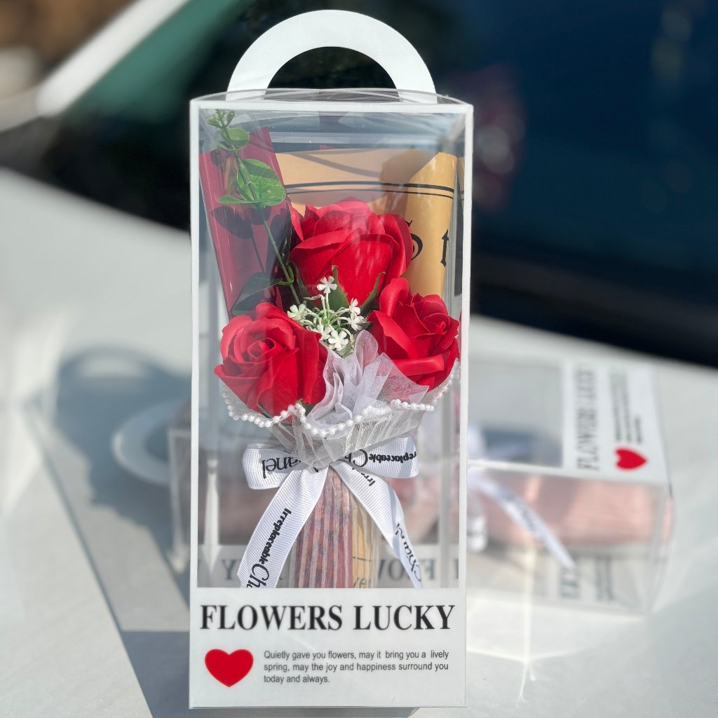台灣現貨【珍珠香皂花束禮盒】玫瑰康乃馨香皂花附禮盒 典雅送禮免包裝 教師節母親節生日 母親節花束 送媽媽 生日禮物