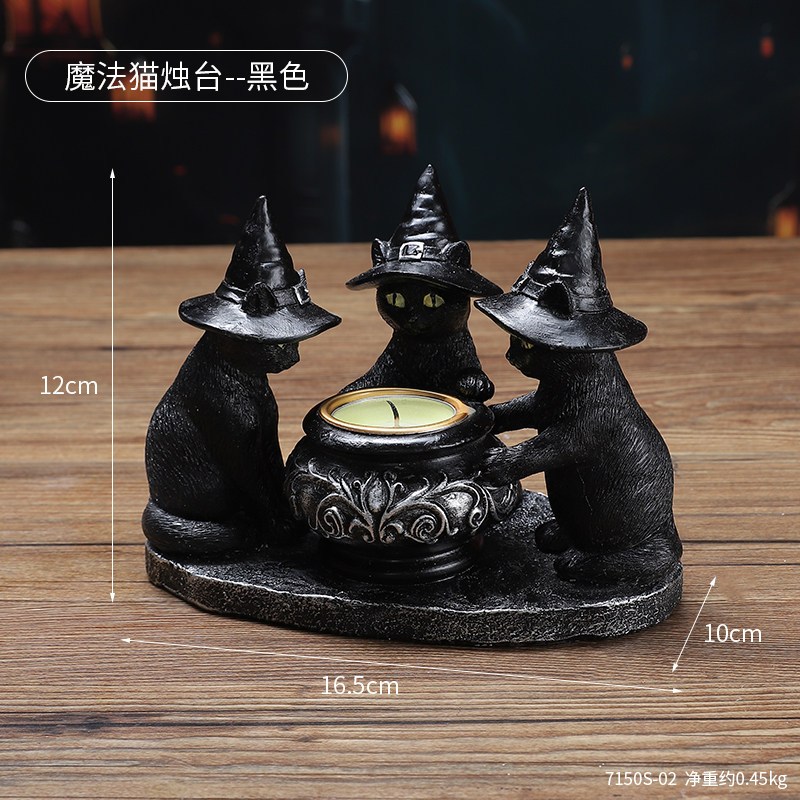 16cm魔法貓咪燭台(不含蠟燭),1個