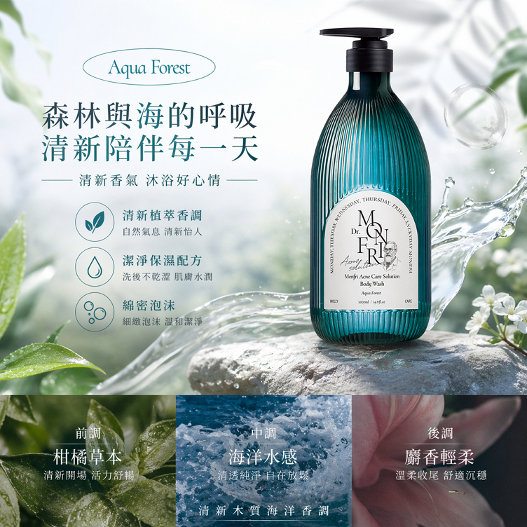 Dr.MONFRI 魔法學六重植萃沐浴乳 1059ml