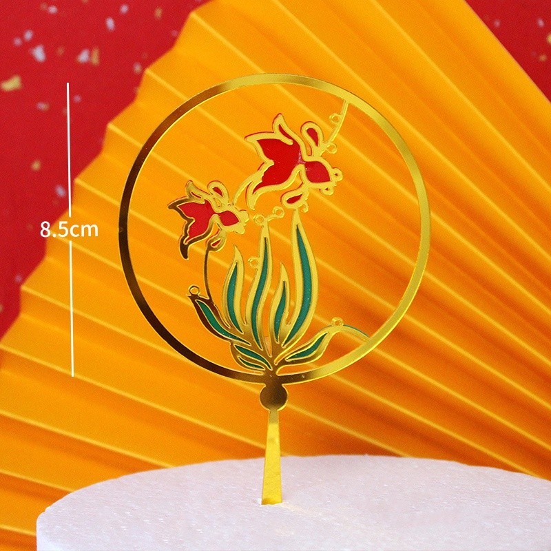 台灣現貨【新年祝福插飾字卡配件】招財貓舞獅財神元寶燈籠錦鯉馬到成功 盆栽花器聚寶盆禮盒 新年佈置
