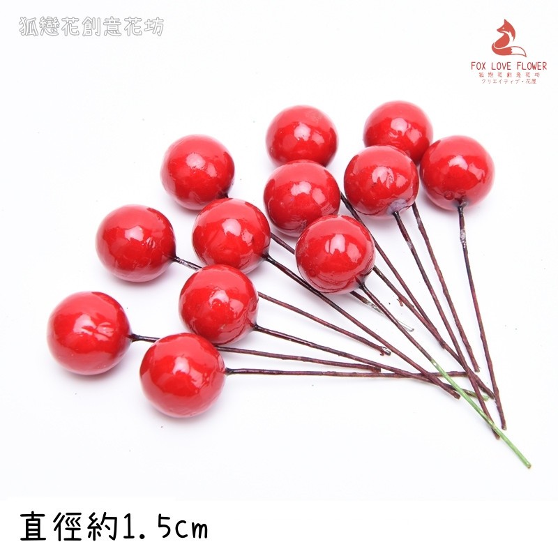 台灣現貨【迷你仿真漿果】小紅果金果銀果糖霜霧面珍珠果 花藝材料花圈盆栽造景配材 多尺寸 聖誕佈置 花圈藤圈