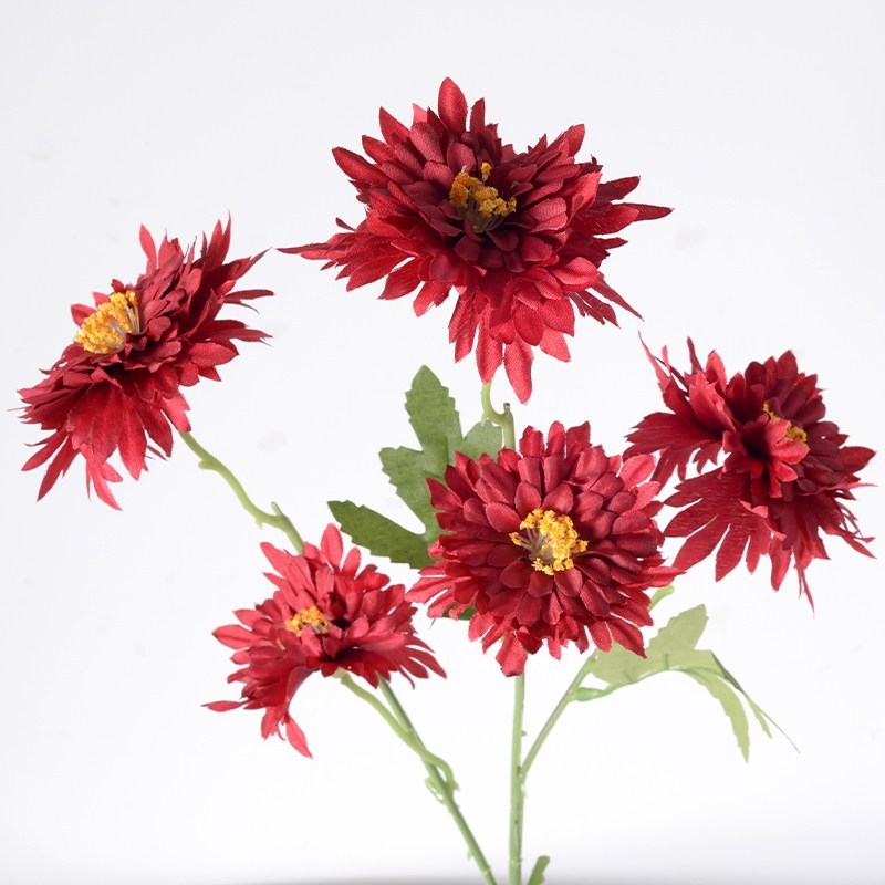 台灣現貨【仿真菊花插枝】多頭菊花小雛菊配花 填花補花 花束桌花盆花 商空佈置 單支販售 花藝材料
