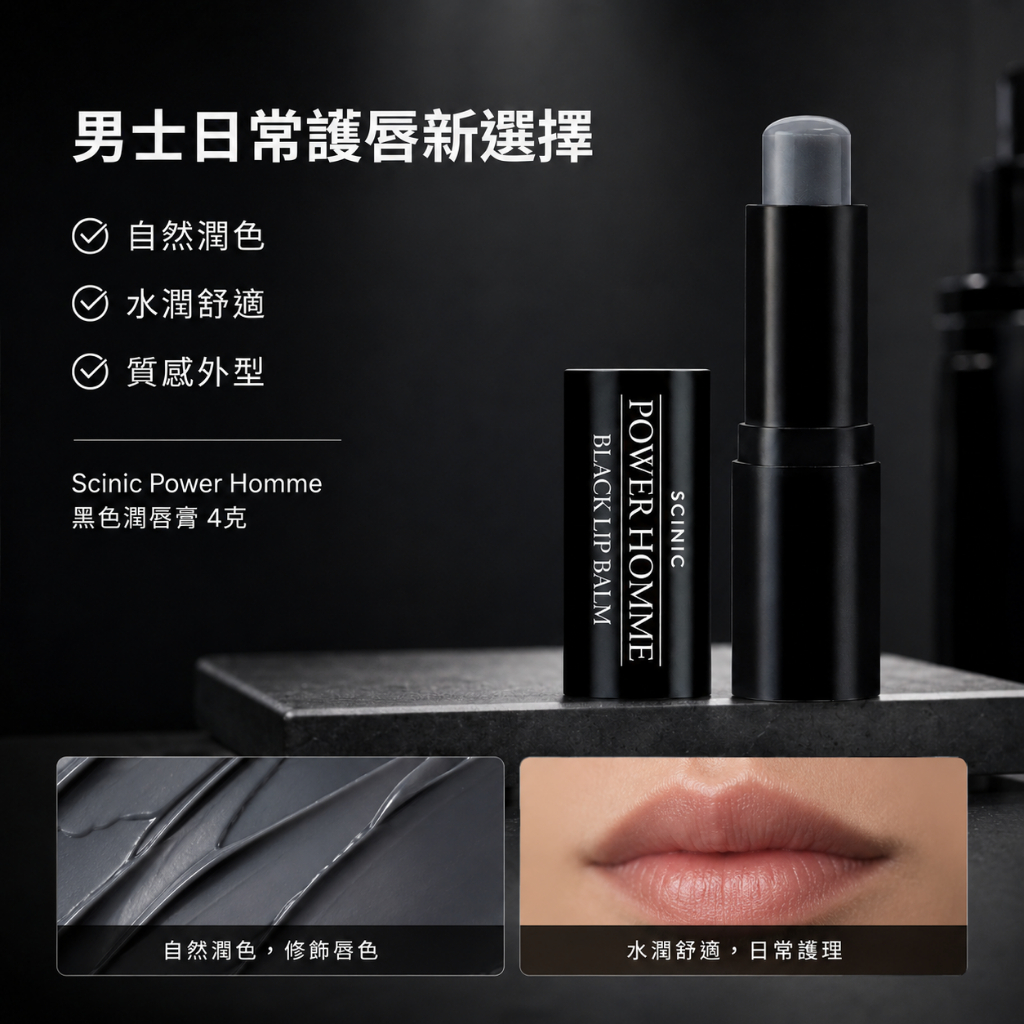 Scinic Power Homme 黑色潤唇膏