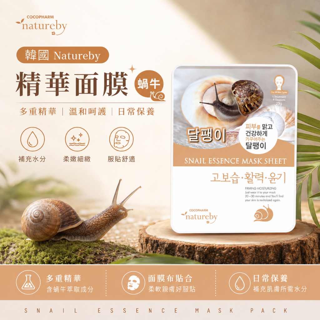 韓國 Natureby 精華面膜 23g／1片