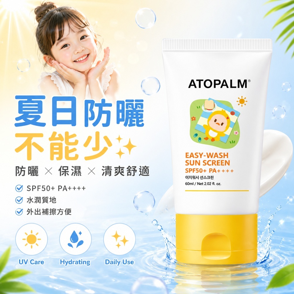 ATOPALM 愛多康 舒緩潔膚防曬乳 SPF50+ PA++++(60ml)