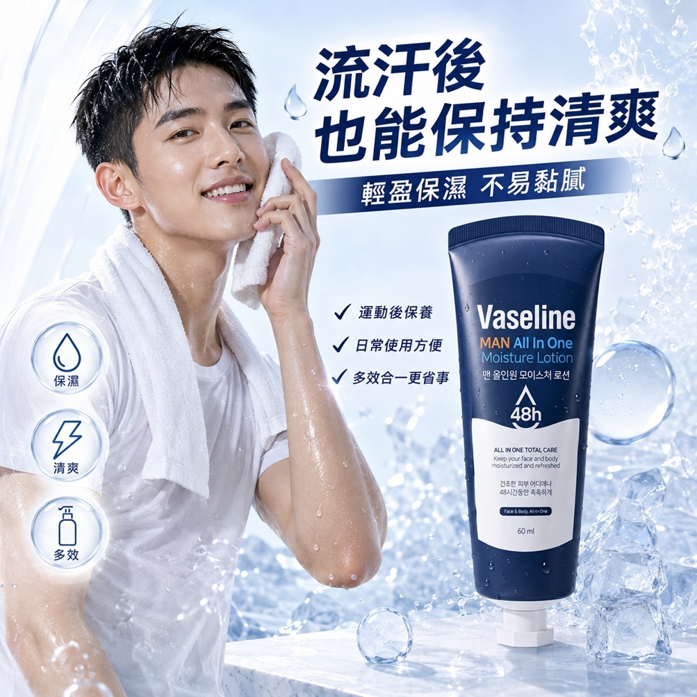 C2Y 凡士林 男士多效合一保濕乳液(60ml)