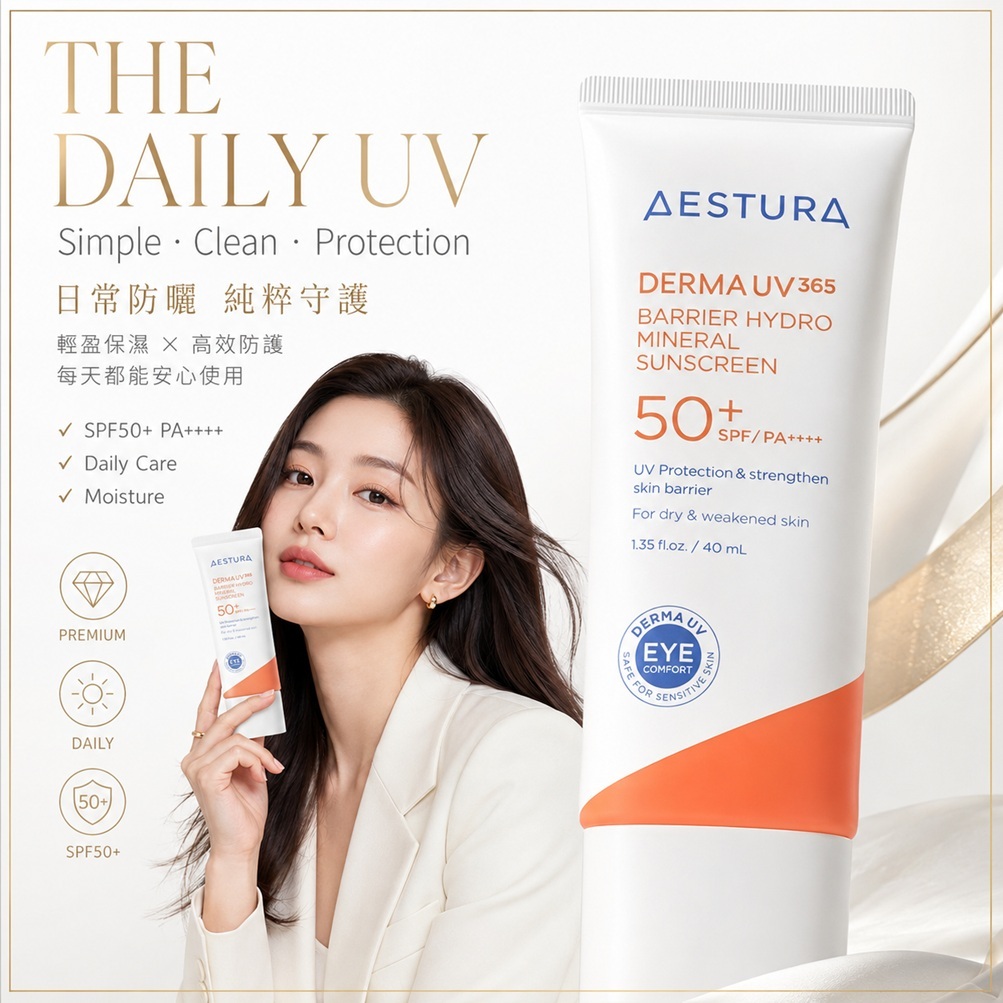AESTURA Derma UV365水潤屏障礦物防曬乳50ml