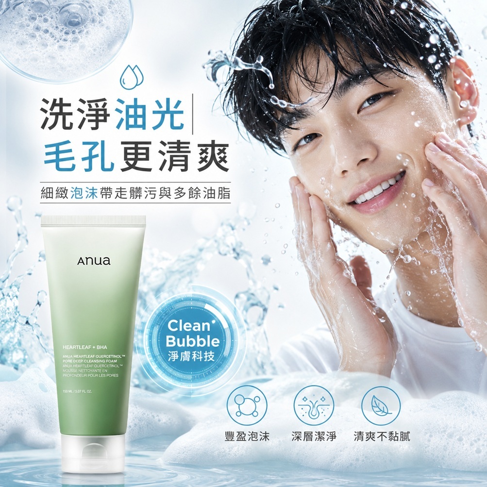 Anua 魚腥草槲皮素皮脂毛孔深層潔面乳(150ml)