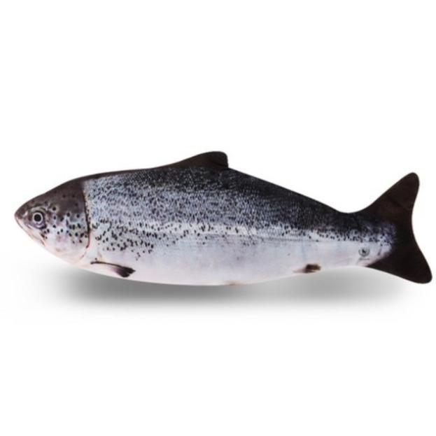 DING DONG 叮咚寵物 會動白鮭魚貓玩具