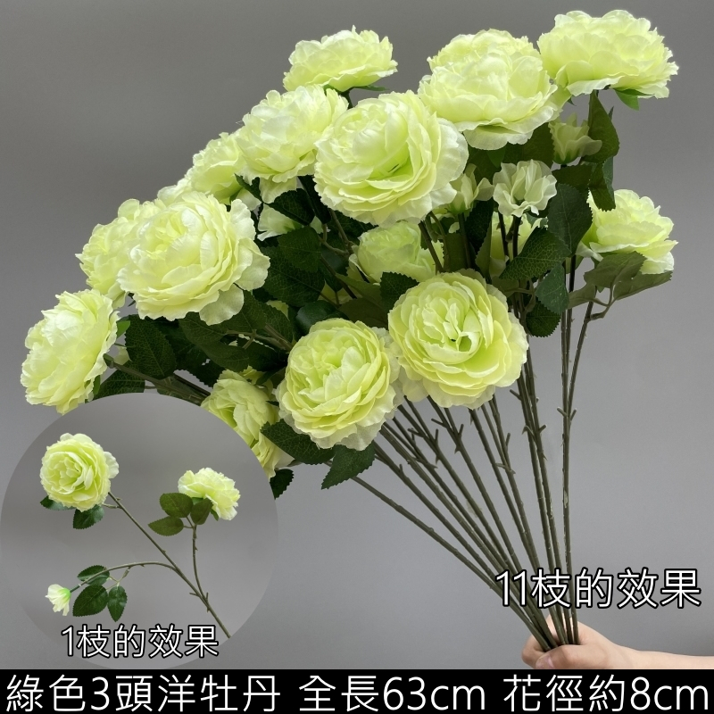 3頭洋牡丹❰淺綠❱