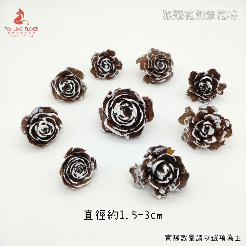 ❰雪色❱小木玫瑰(2朵),本頁面僅花頭不帶桿