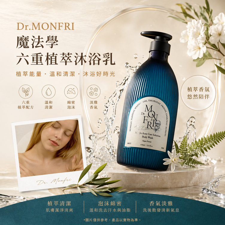 Dr.MONFRI 魔法學六重植萃沐浴乳 1059ml
