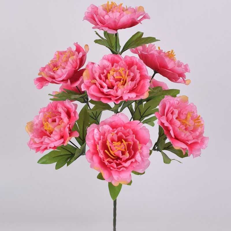 台灣現貨【仿真牡丹9頭】紅粉富貴花材 新年春節插花佈置 花器擺設 香皂花束搭配 花藝材料 新年佈置