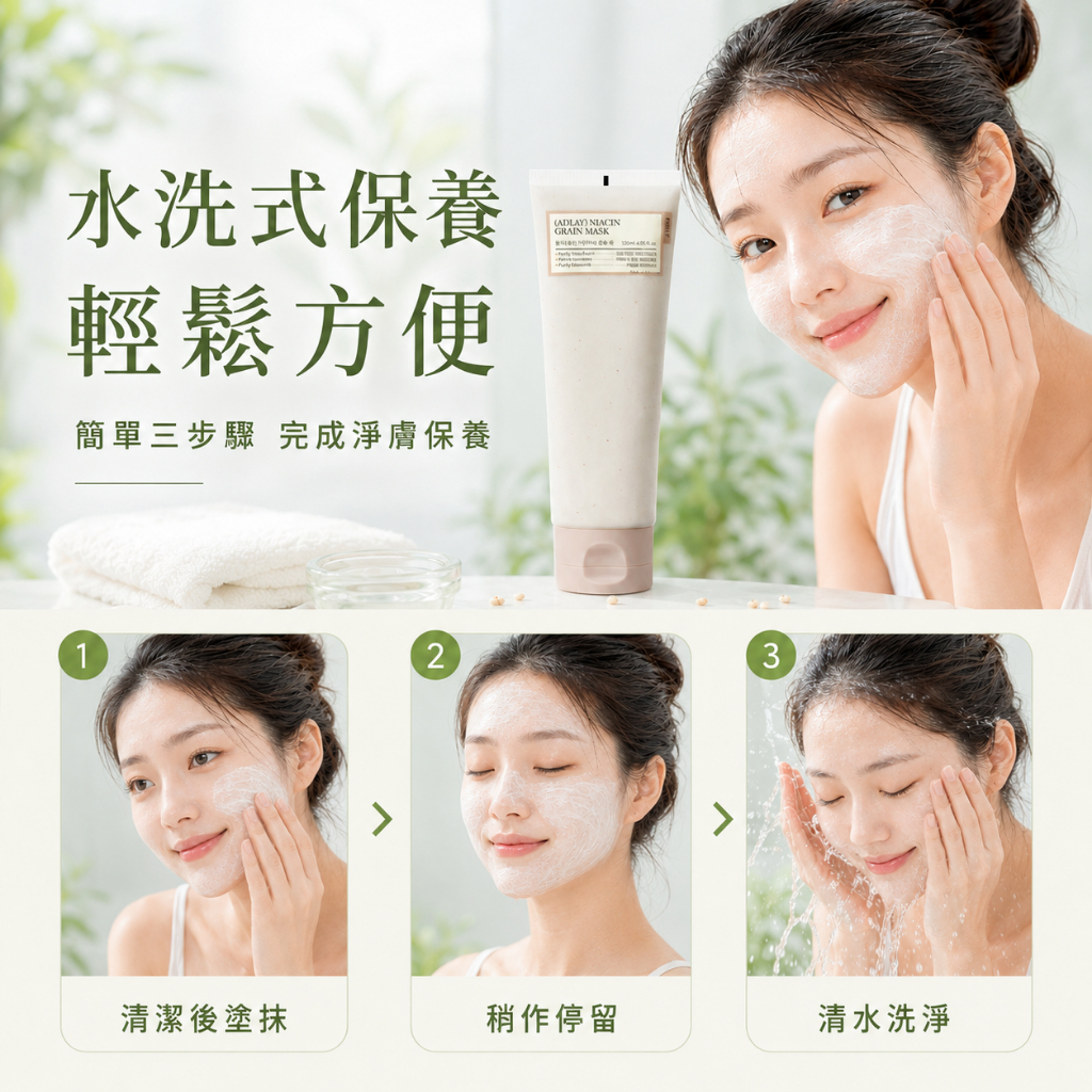 Fully 薏仁菸鹼醯胺透亮水洗面膜
