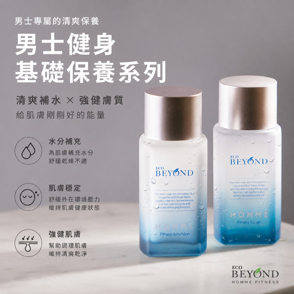 PASSION&BEYOND Homme 男士健身保養基礎2件組(1盒)