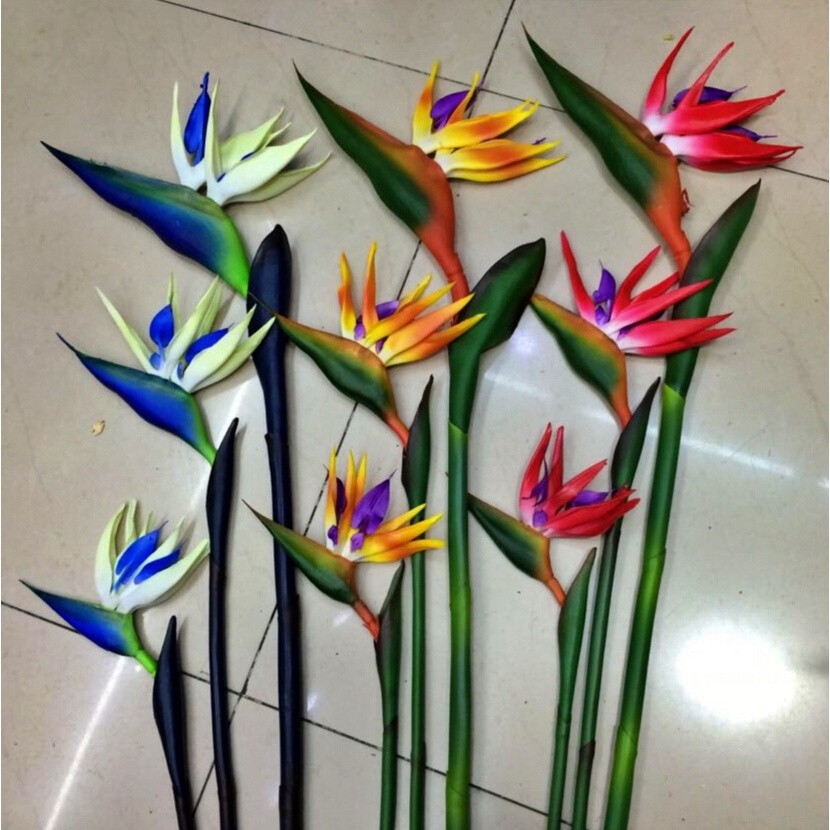 台灣現貨【非洲天堂鳥仿真花】80cm紅色黃色藍色大型花材 非洲天堂鳥, 仿真天堂鳥, 天堂鳥仿真花, 80cm仿真花
