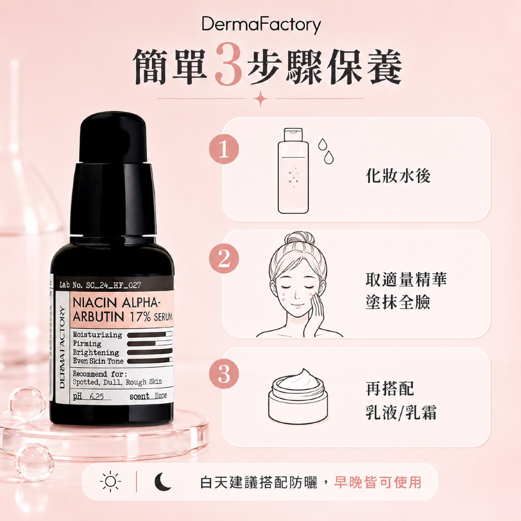 DermaFactory 菸鹼醯胺α熊果素17%精華 30ml