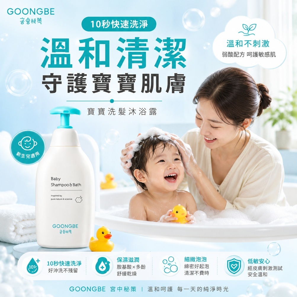 GOONGBE 宮中秘策 孩童二合一洗髮沐浴露(350ml)