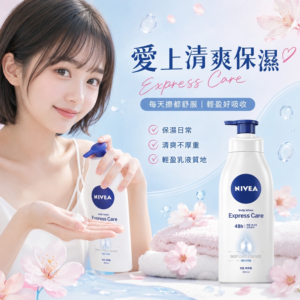 NIVEA 妮維雅 速效潤膚身體乳(400ml)
