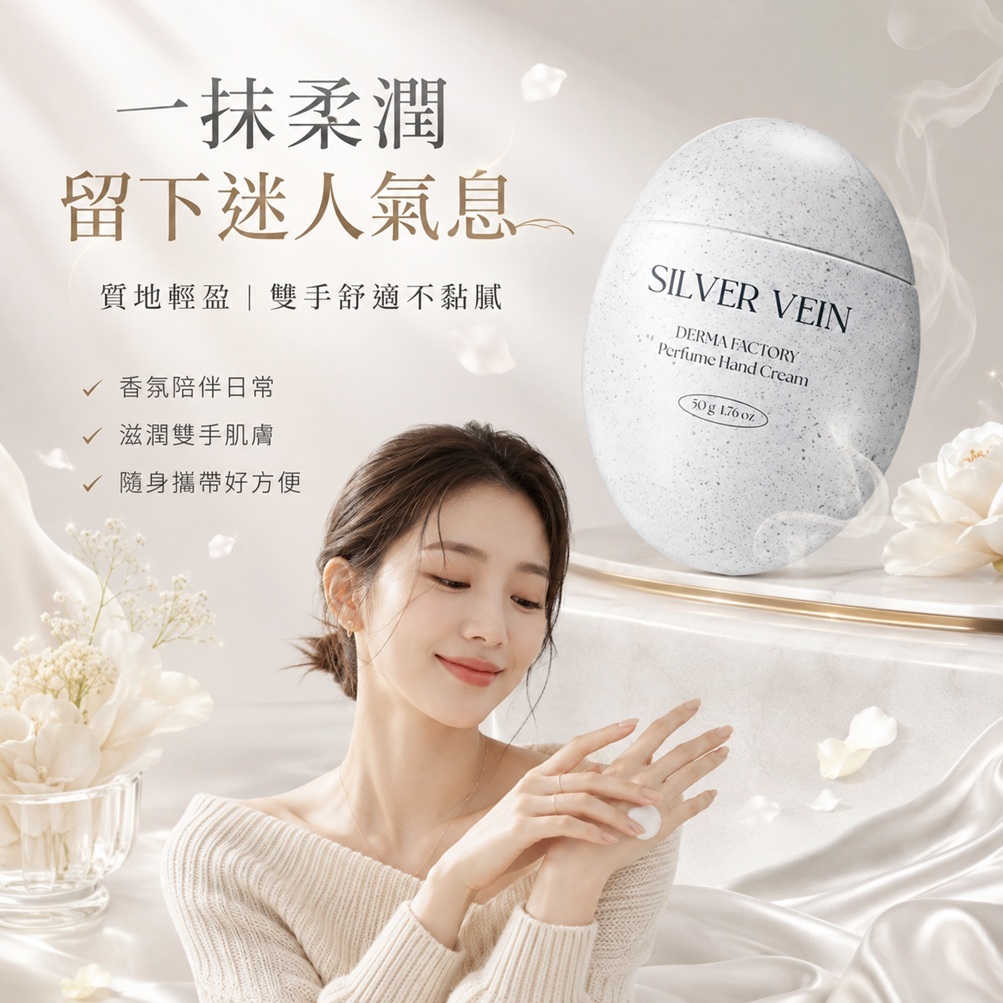 韓國 DermaFactory 銀色貝恩 香氛護手霜 50g