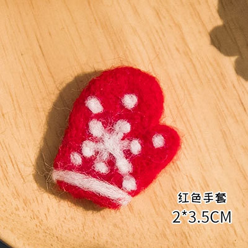 羊毛氈❰紅色手套❱(1個)