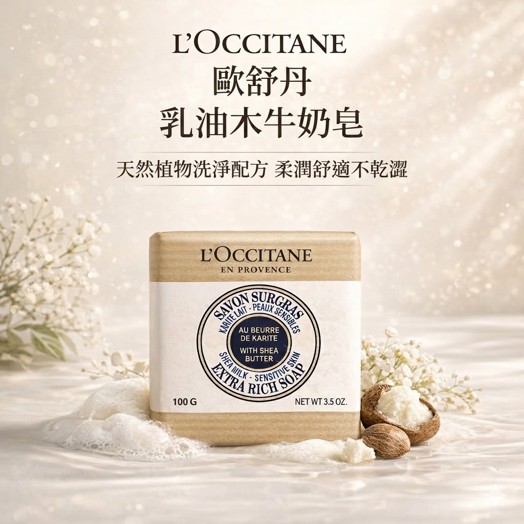 L'OCCITANE 歐舒丹 乳油木牛奶皂-國際航空版 100g