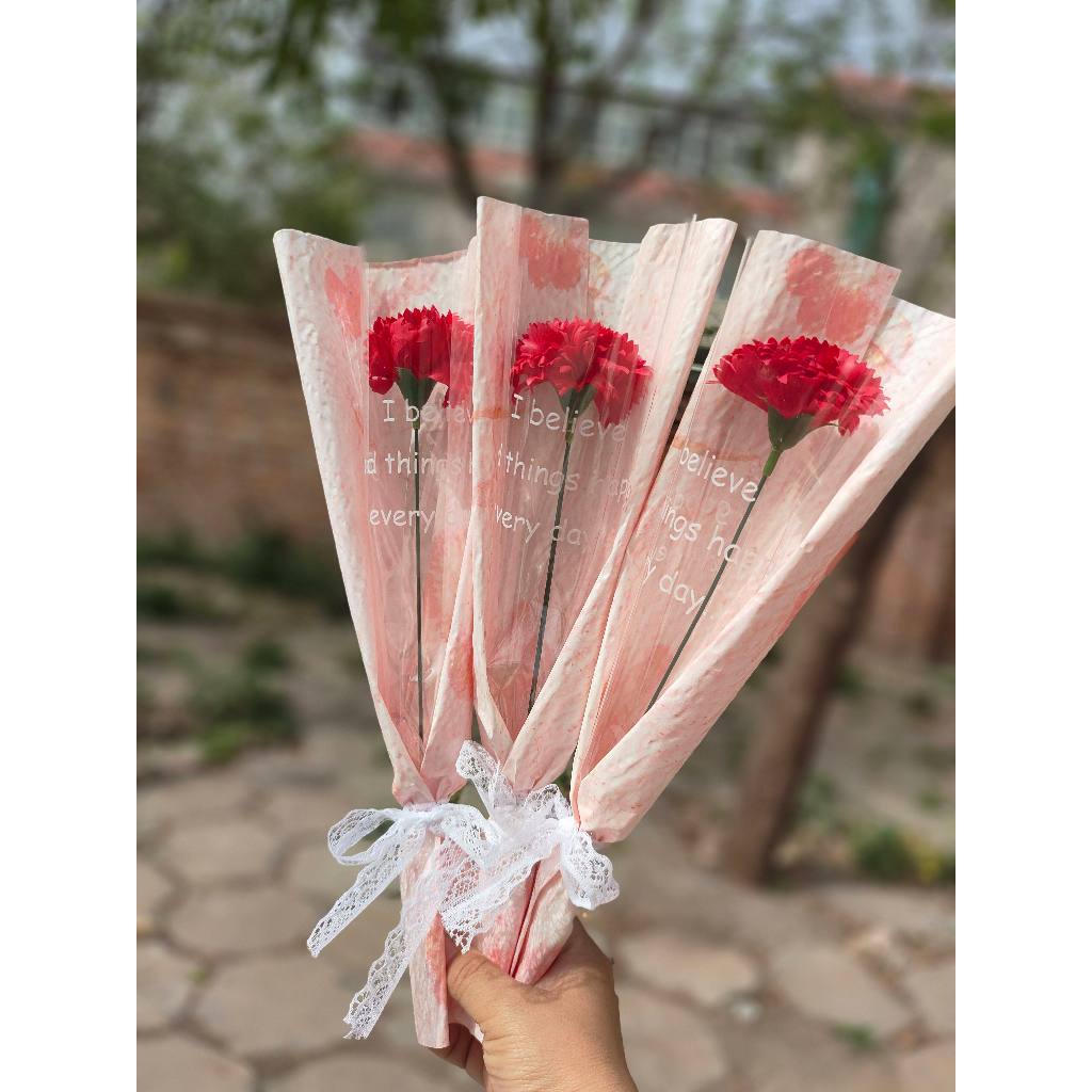 30cm康乃馨花套花束（紅色）,1枝