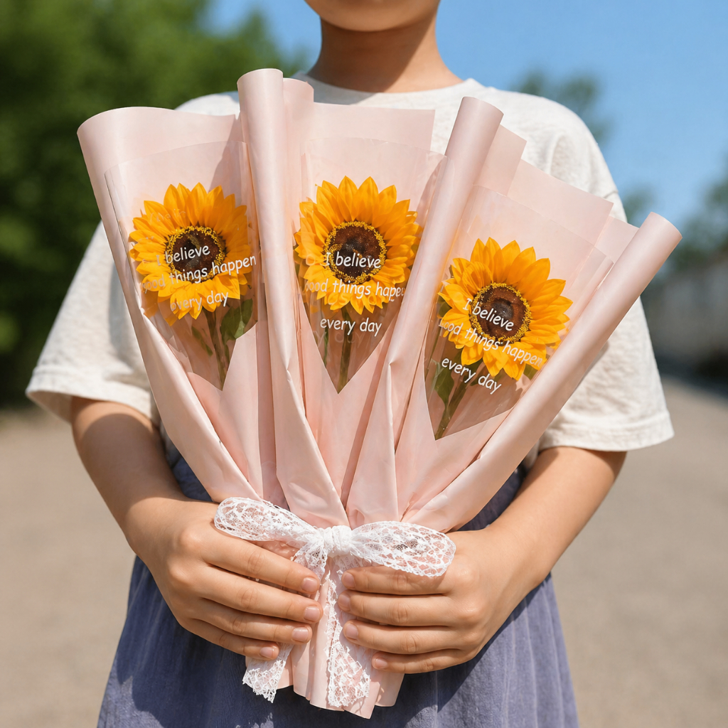 台灣現貨【向日葵花束】30cm向日葵花套花束 畢業季生日禮物 小花束 溫暖祝福花禮 畢業花束 謝師禮物