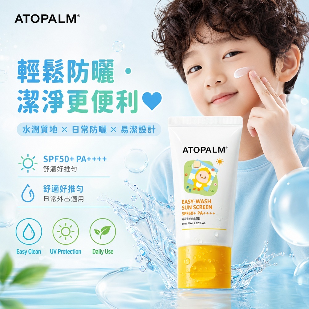 ATOPALM 愛多康 舒緩潔膚防曬乳 SPF50+ PA++++(60ml)