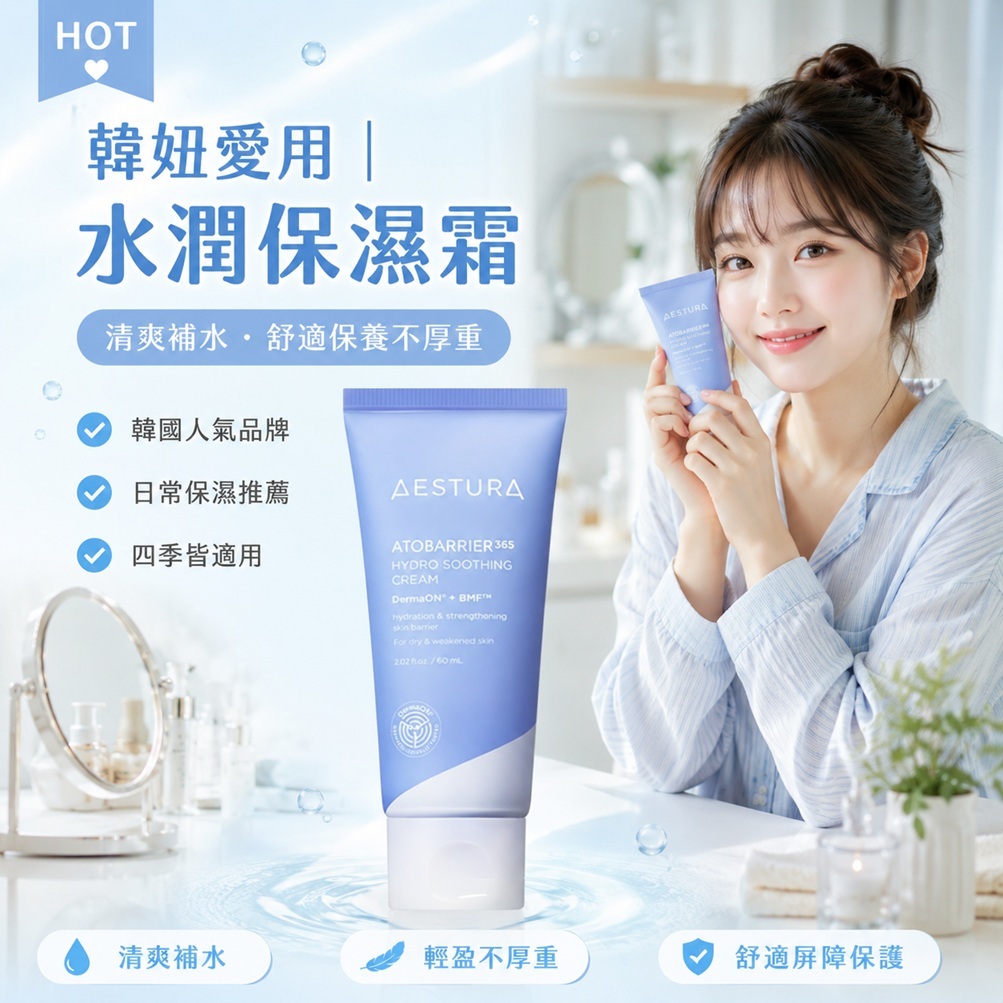 AESTURA ATOPIC BARRIER 365 水潤舒緩霜 (60ml)