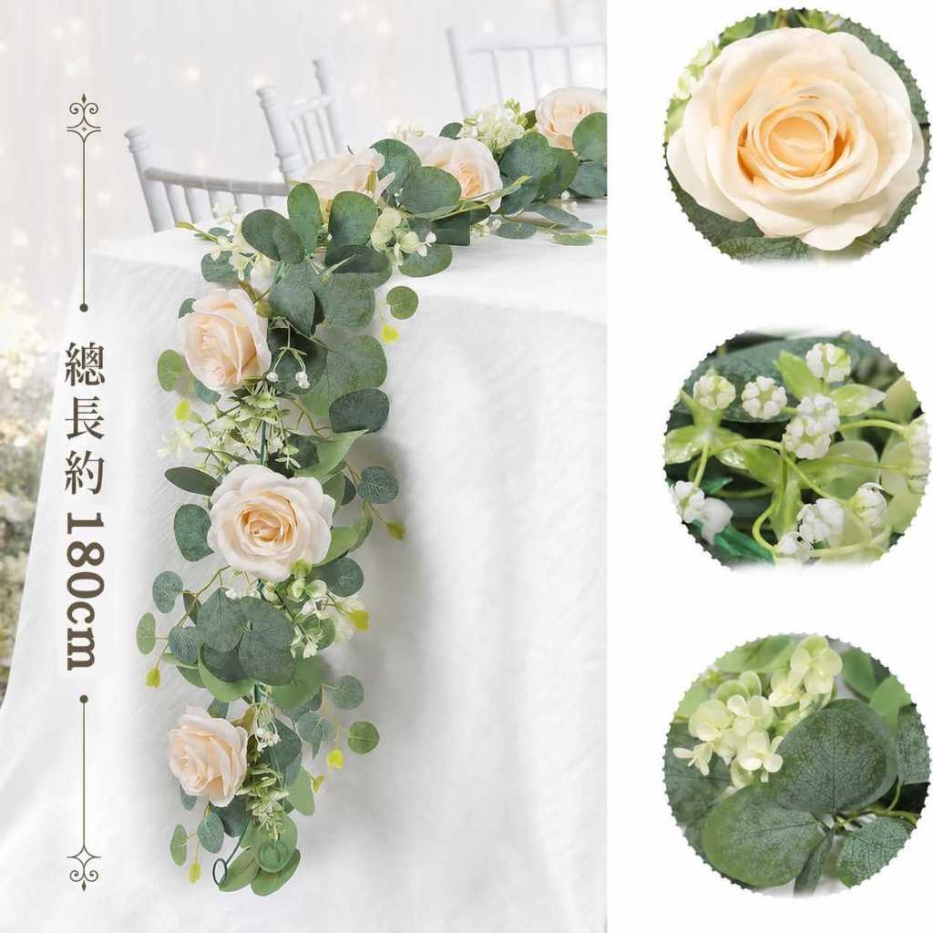 台灣現貨【仿真尤加利藤蔓】180~200cm仿真尤加利藤蔓, 尤加利花藤, 180cm藤蔓, 200cm藤蔓, 圓葉尤加