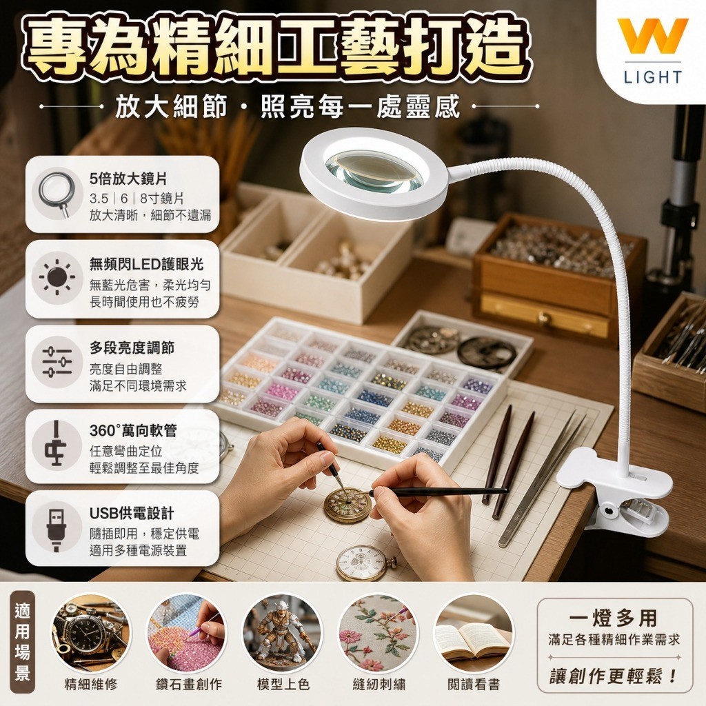 LED放大鏡工作燈 商品介紹 4