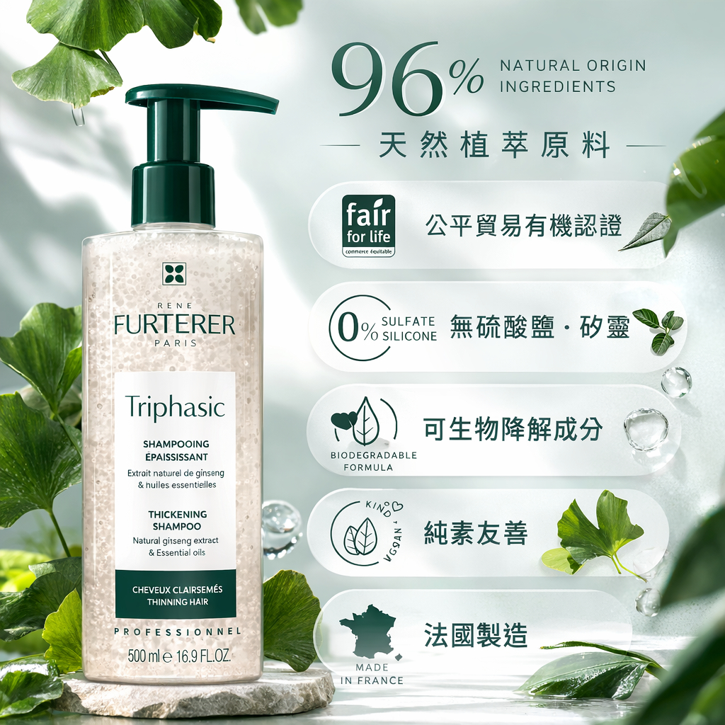 RENE FURTERER 萊法耶 三項森髮激活髮浴 500ml