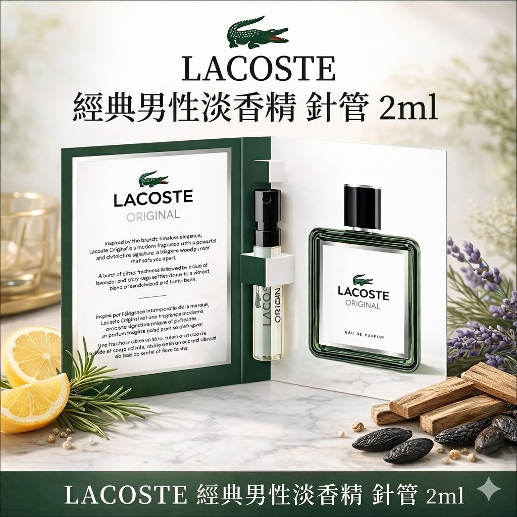 LACOSTE 經典男性淡香精 針管 2ml