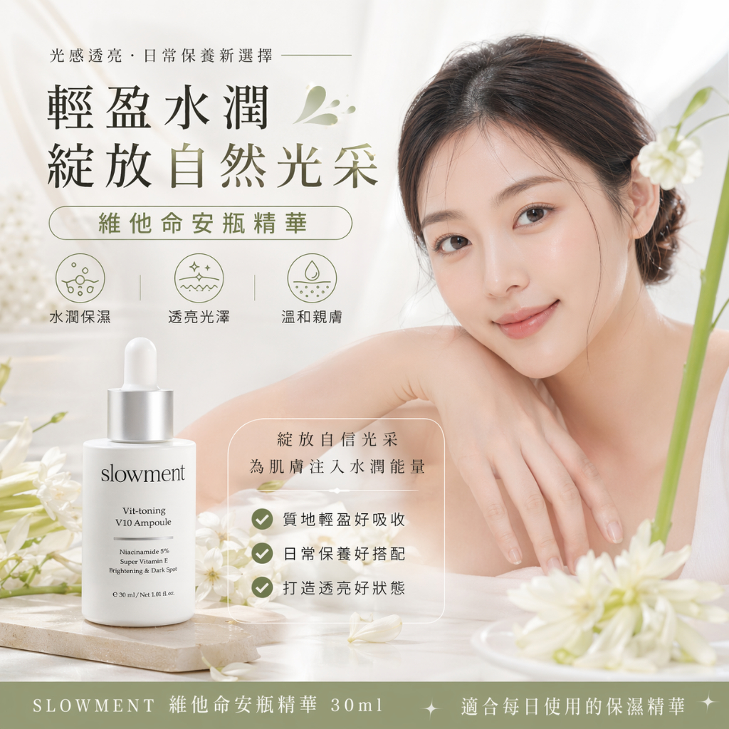 韓國 SLOWMENT V10 亮采安瓶精華 30ml
