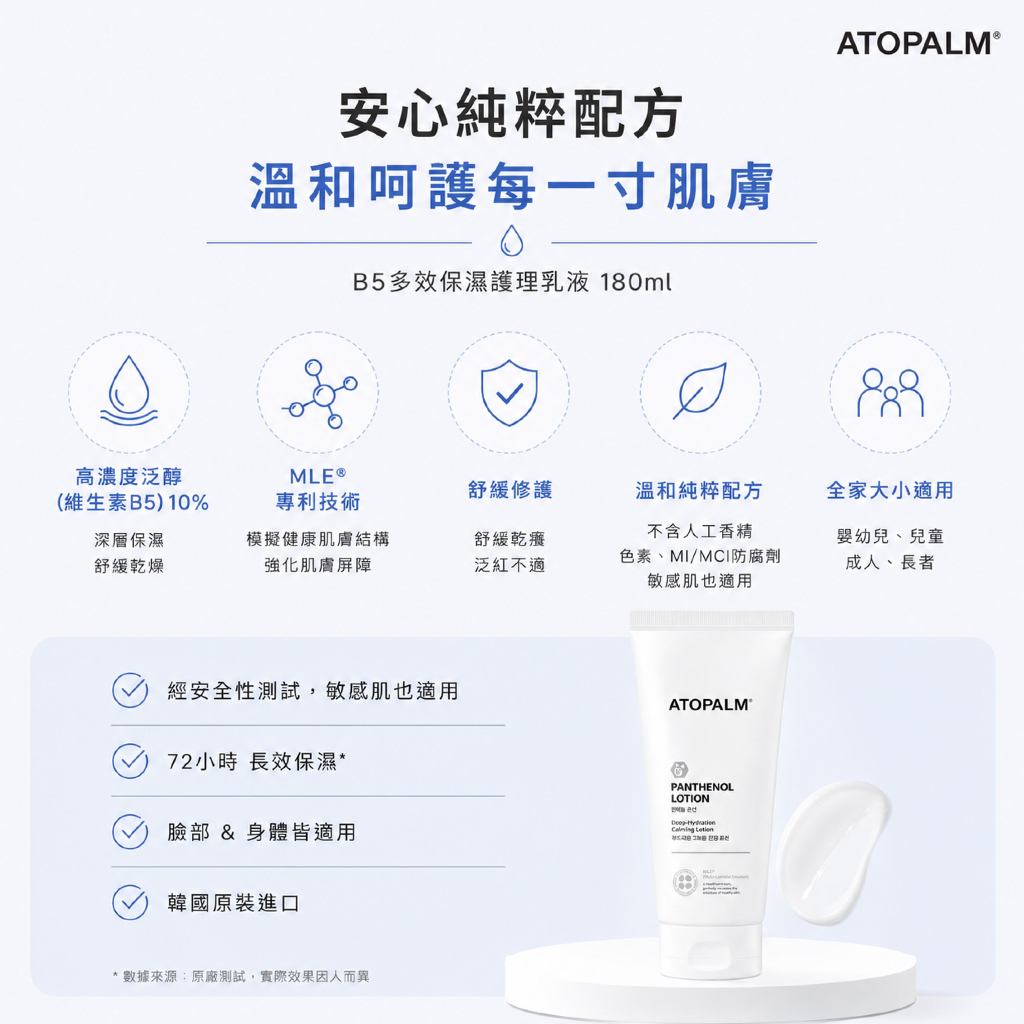 ATOPALM 愛多康 泛醇保濕護理乳液 180ml